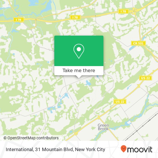 International, 31 Mountain Blvd map