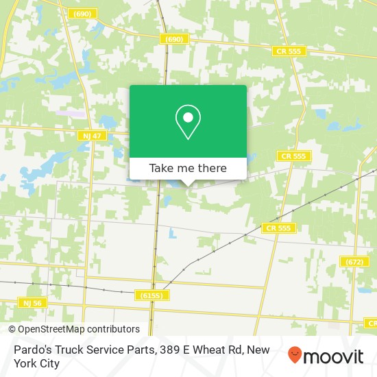 Mapa de Pardo's Truck Service Parts, 389 E Wheat Rd