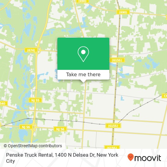 Mapa de Penske Truck Rental, 1400 N Delsea Dr