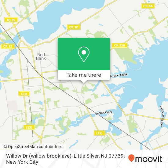 Willow Dr (willow brook ave), Little Silver, NJ 07739 map