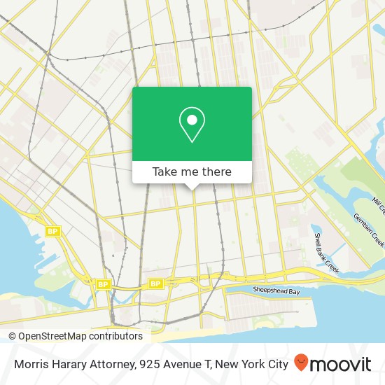 Morris Harary Attorney, 925 Avenue T map