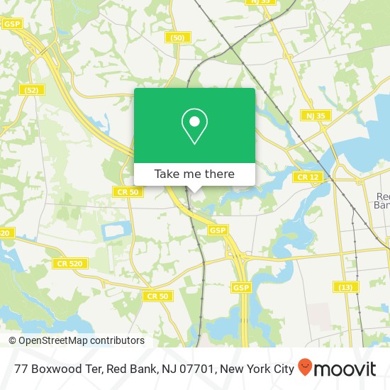 77 Boxwood Ter, Red Bank, NJ 07701 map