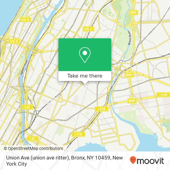 Union Ave (union ave ritter), Bronx, NY 10459 map