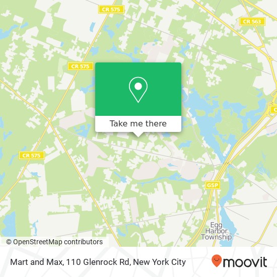 Mart and Max, 110 Glenrock Rd map