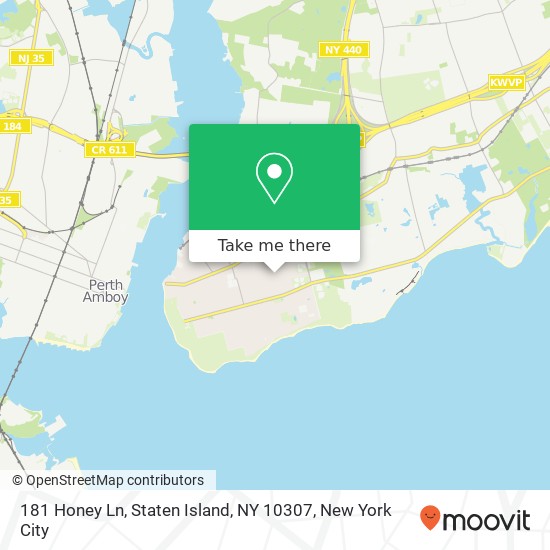 Mapa de 181 Honey Ln, Staten Island, NY 10307