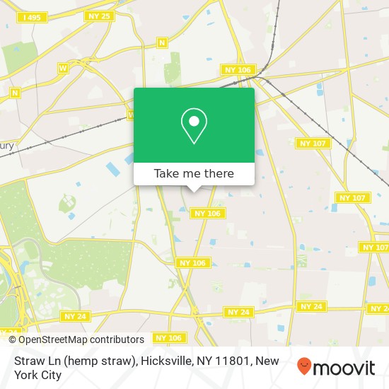 Mapa de Straw Ln (hemp straw), Hicksville, NY 11801