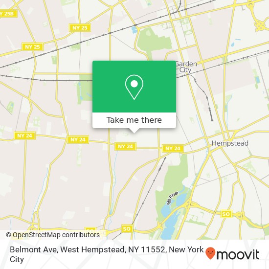 Mapa de Belmont Ave, West Hempstead, NY 11552