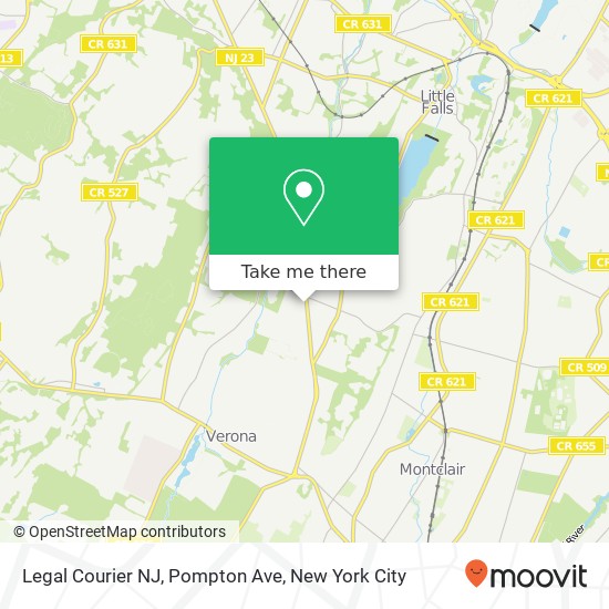 Legal Courier NJ, Pompton Ave map