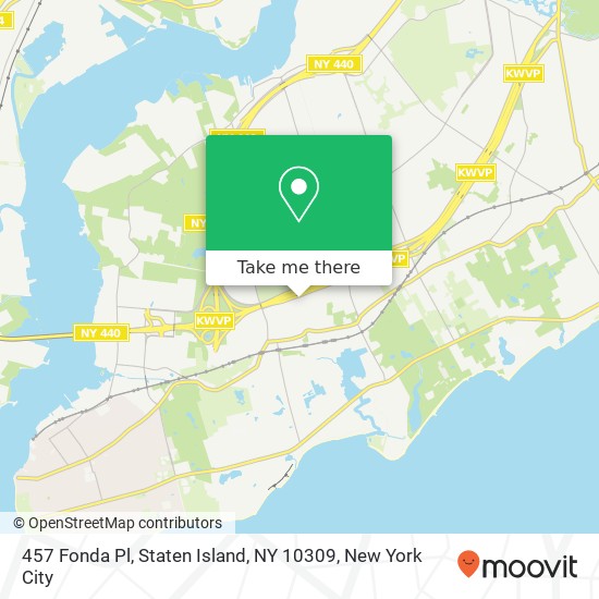 Mapa de 457 Fonda Pl, Staten Island, NY 10309