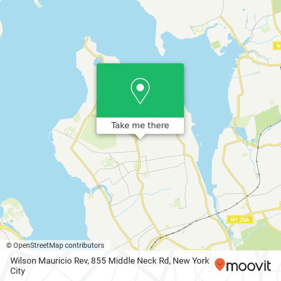 Mapa de Wilson Mauricio Rev, 855 Middle Neck Rd