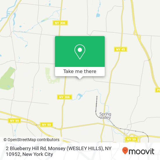 2 Blueberry Hill Rd, Monsey (WESLEY HILLS), NY 10952 map