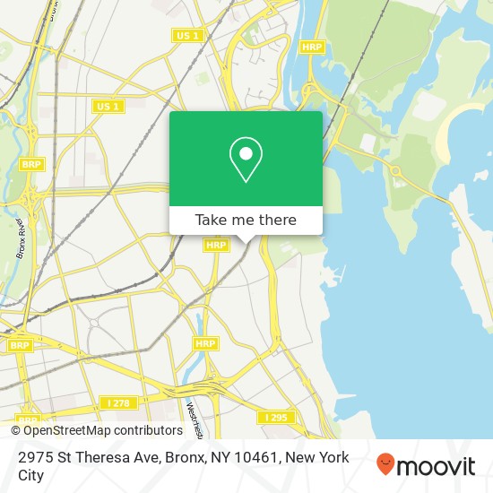 Mapa de 2975 St Theresa Ave, Bronx, NY 10461