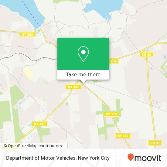 Department of Motor Vehicles map