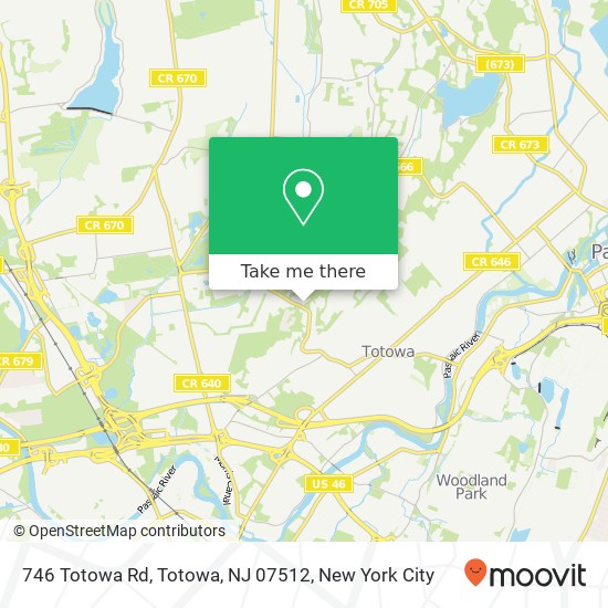 Mapa de 746 Totowa Rd, Totowa, NJ 07512