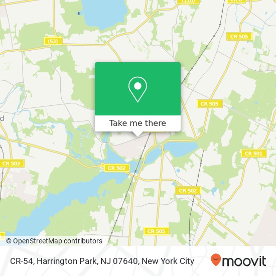 Mapa de CR-54, Harrington Park, NJ 07640