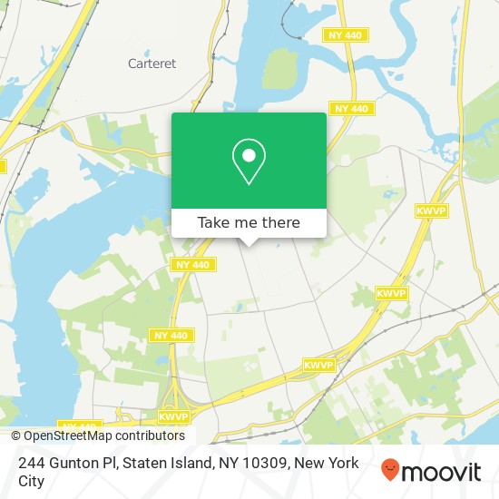 Mapa de 244 Gunton Pl, Staten Island, NY 10309