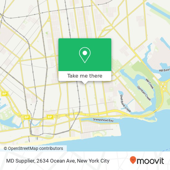 MD Supplier, 2634 Ocean Ave map