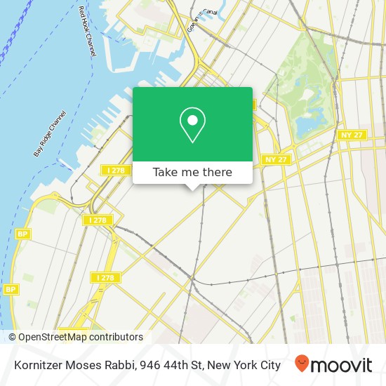 Kornitzer Moses Rabbi, 946 44th St map