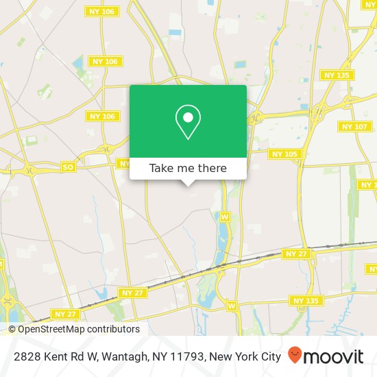 Mapa de 2828 Kent Rd W, Wantagh, NY 11793