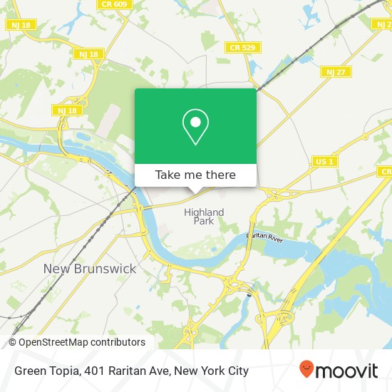 Mapa de Green Topia, 401 Raritan Ave