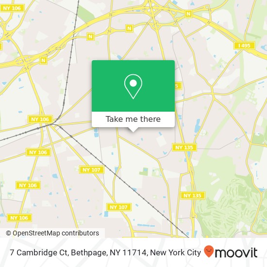 7 Cambridge Ct, Bethpage, NY 11714 map