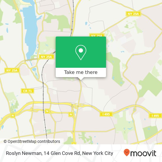 Mapa de Roslyn Newman, 14 Glen Cove Rd