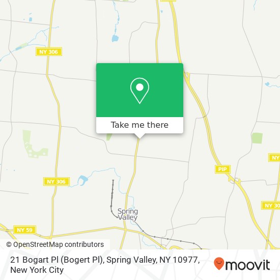 21 Bogart Pl (Bogert Pl), Spring Valley, NY 10977 map
