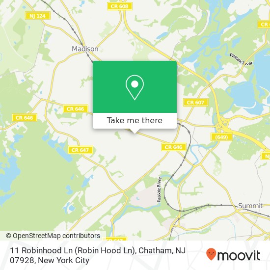 11 Robinhood Ln (Robin Hood Ln), Chatham, NJ 07928 map