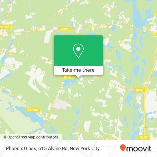 Mapa de Phoenix Glass, 615 Alvine Rd