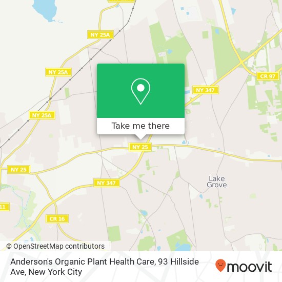 Anderson's Organic Plant Health Care, 93 Hillside Ave map