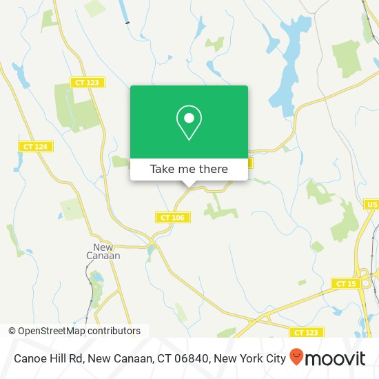 Mapa de Canoe Hill Rd, New Canaan, CT 06840