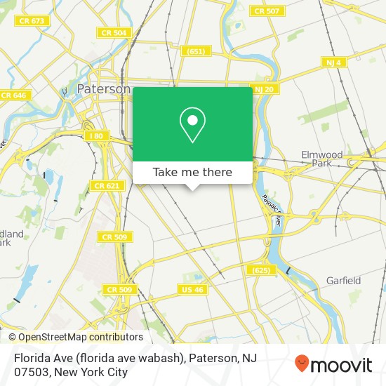 Florida Ave (florida ave wabash), Paterson, NJ 07503 map
