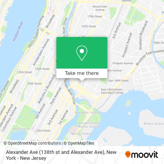 Alexander Ave (138th st and Alexander Ave) map