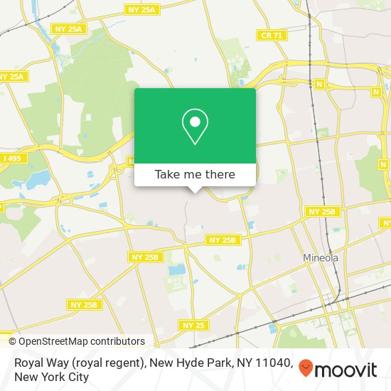Mapa de Royal Way (royal regent), New Hyde Park, NY 11040