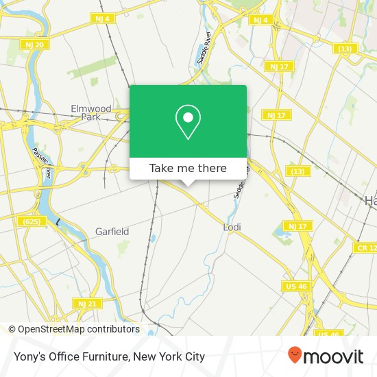 Mapa de Yony's Office Furniture, 217 US Highway 46