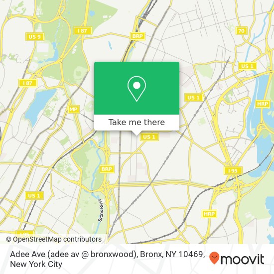 Adee Ave (adee av @ bronxwood), Bronx, NY 10469 map