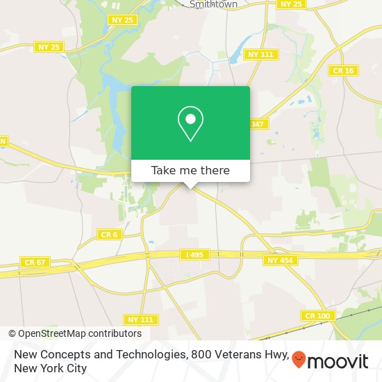 New Concepts and Technologies, 800 Veterans Hwy map