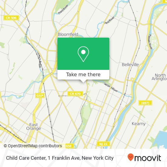 Mapa de Child Care Center, 1 Franklin Ave