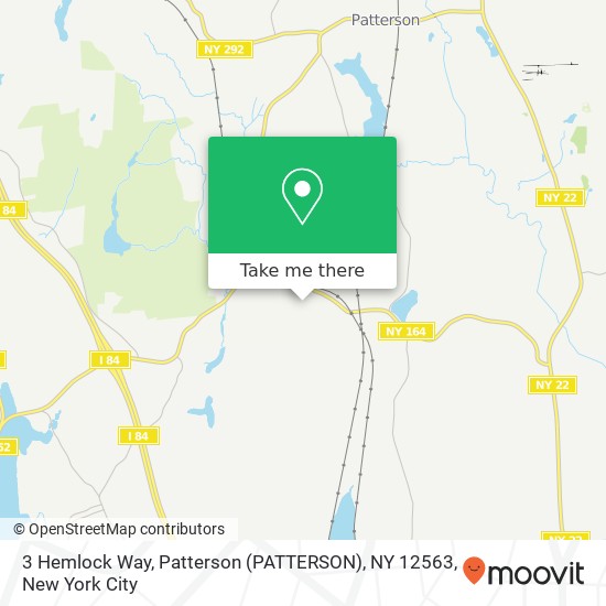 Mapa de 3 Hemlock Way, Patterson (PATTERSON), NY 12563