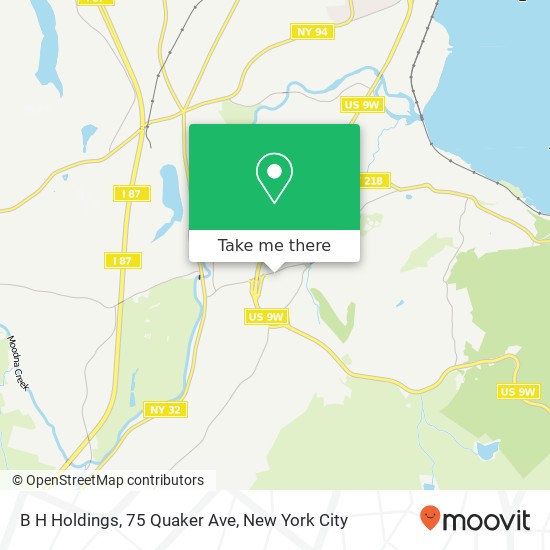 B H Holdings, 75 Quaker Ave map
