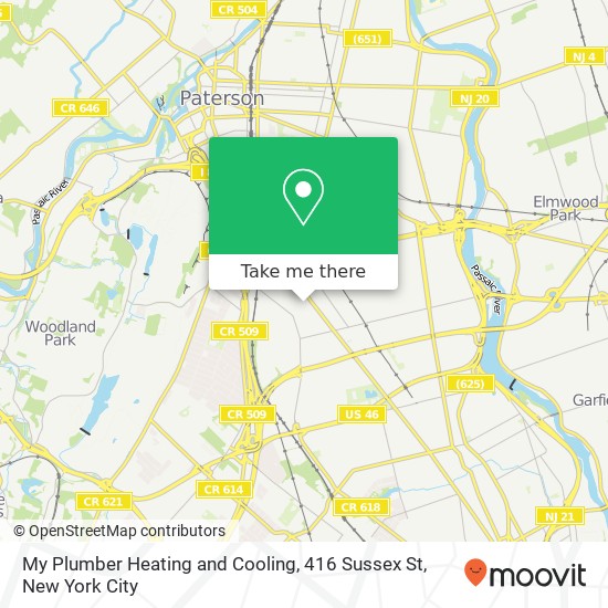 My Plumber Heating and Cooling, 416 Sussex St map