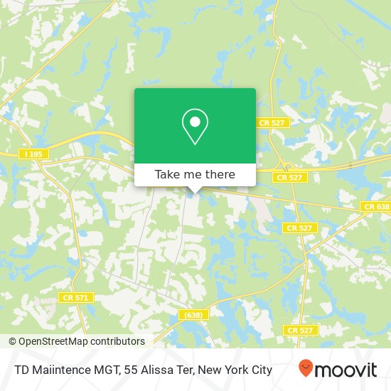 TD Maiintence MGT, 55 Alissa Ter map