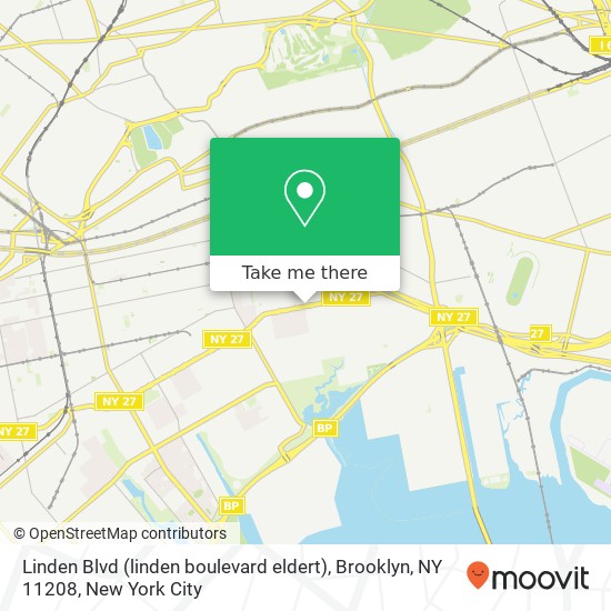 Mapa de Linden Blvd (linden boulevard eldert), Brooklyn, NY 11208