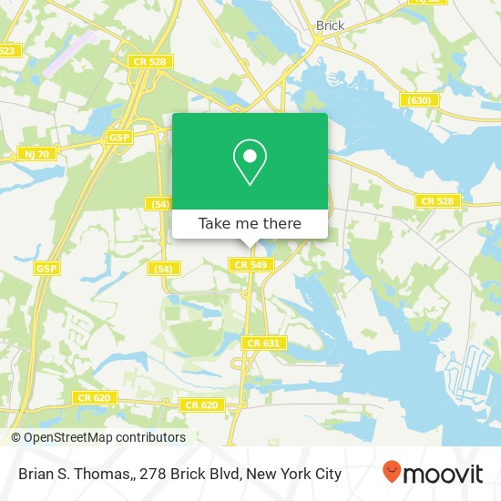 Brian S. Thomas,, 278 Brick Blvd map