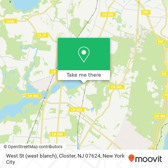 Mapa de West St (west blanch), Closter, NJ 07624