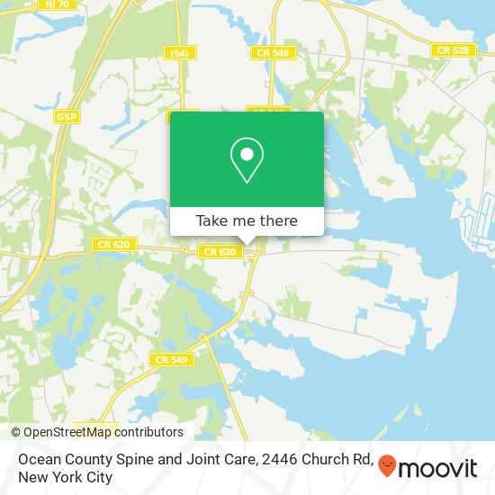 Ocean County Spine and Joint Care, 2446 Church Rd map
