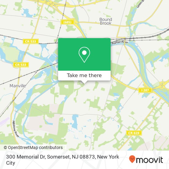300 Memorial Dr, Somerset, NJ 08873 map