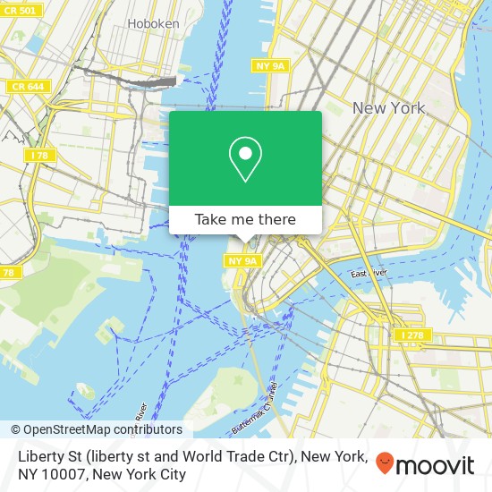 Mapa de Liberty St (liberty st and World Trade Ctr), New York, NY 10007