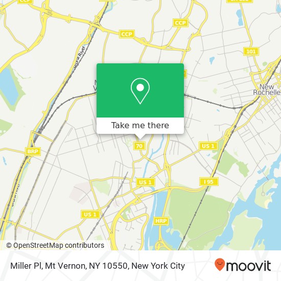 Miller Pl, Mt Vernon, NY 10550 map