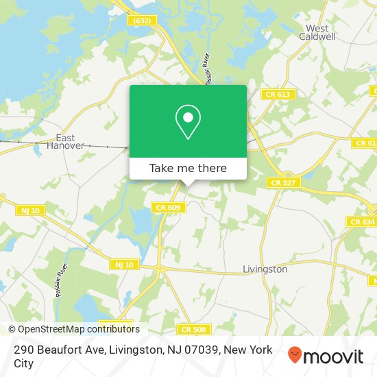 290 Beaufort Ave, Livingston, NJ 07039 map